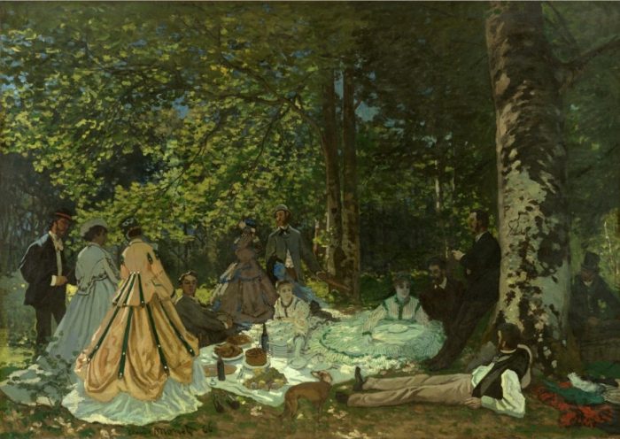 Cette image est la reproduction de l'œuvre de Claude MONET, "Le déjeuner sur l’herbe" .